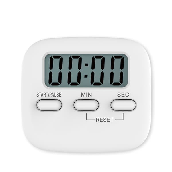 Køkkentimer med stort LCD-display Digital køkkentimer Madlavning Magnetisk stopur Timer med høj alarmur Timer (hvid)