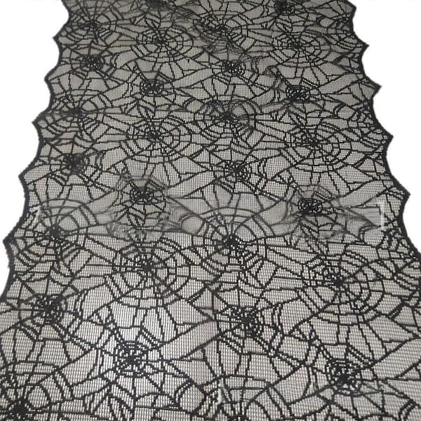 Halloweens Sort Blonde Polyester Dug til Festdekorationer Stof Nem at Rengøre Sammenfoldelige Designs A