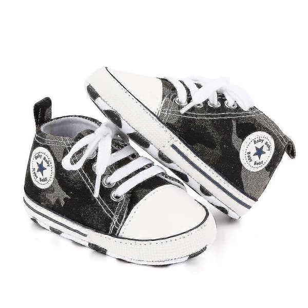 Vauvan kengät, & Star Solid Sneaker puuvillainen pehmeä liukumaton pohja