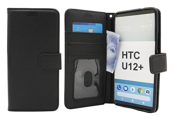 Nyt Standcase Pung HTC U12 Plus / HTC U12+ Sort Svart