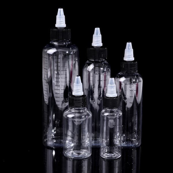 30ml-250ml Plast PET Flytande Kapacitet Droppflaskor Pigment 30ml 30ml