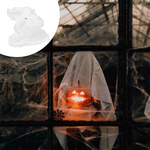 Edderkoppespind Halloween Dekoration Rekvisit med 1 sæt edderkoppespind
