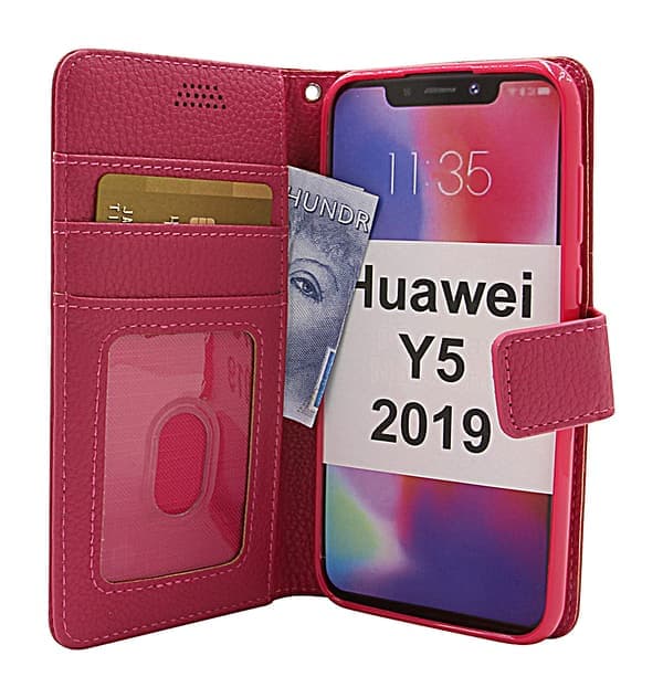 Nytt Plånboksfodral Huawei Y5 2019 Svart Svart