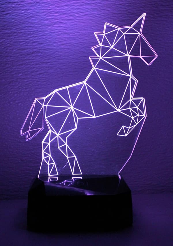 3D Natlampe 9'' Lampe Touch-Switch LED 7 Farver Dekor/Indo