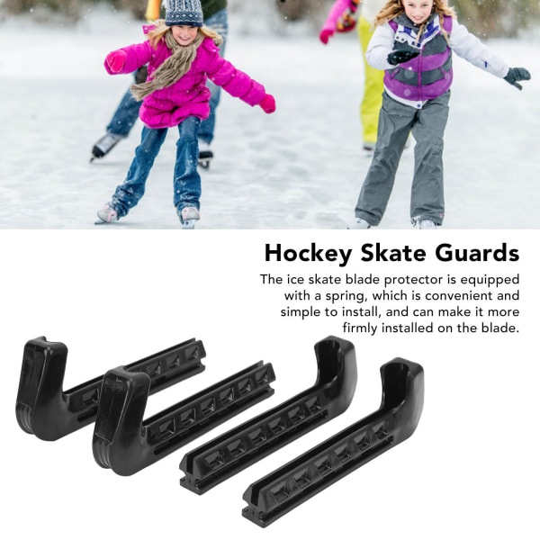 2 par skridskoskydd, bärbara isskridskoskydd, justerbara isskridskoskydd för hockeyskridskor, konståkningsskridskor Black