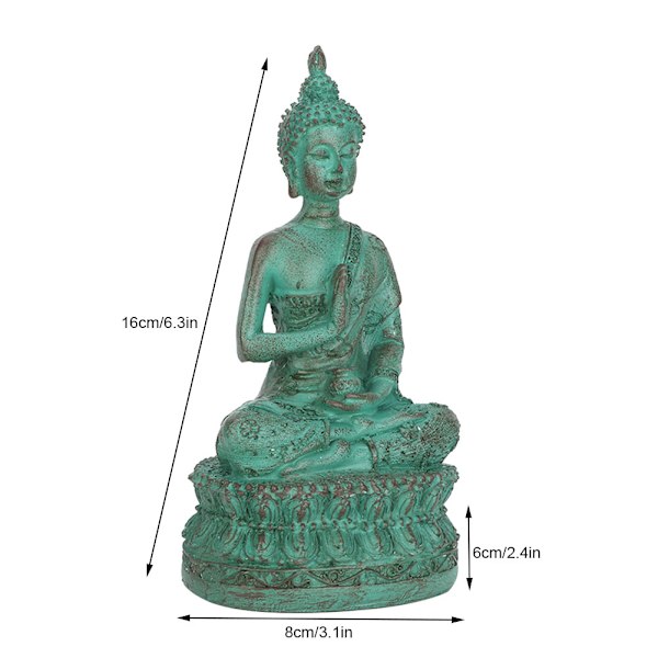 Sakyamuni Buddha Imitation Copper Buddha Statue Thai Sakyamuni Resin Craft Ornament (Brons)