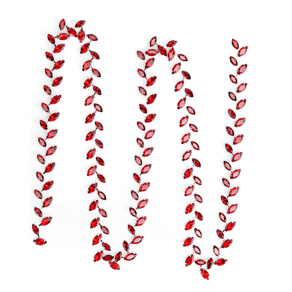 1,6 cm 1 m bladformade strasskedjor trim DIY sömnad kläder skor dekoration tillbehör