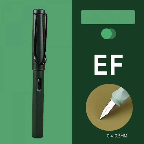 Bläckpenna | Klassisk vintage | Fin solid guldfjäder | Bla