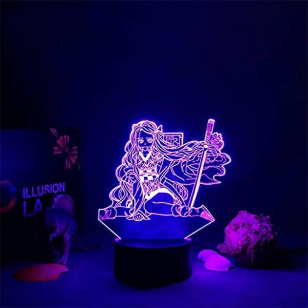 Demon Slayer Nezuko Kamado lampa Anime Light 3D LED Night Lig