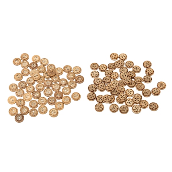 100 stk tre knapper 11 mm diameter DIY håndverk 2 hull 4 hull runde knapper sy på knapper for håndverk dekorative