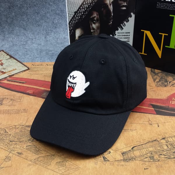 Broderte hatt baseballcaps klassisk hatt justerbar mesh-hatt Black