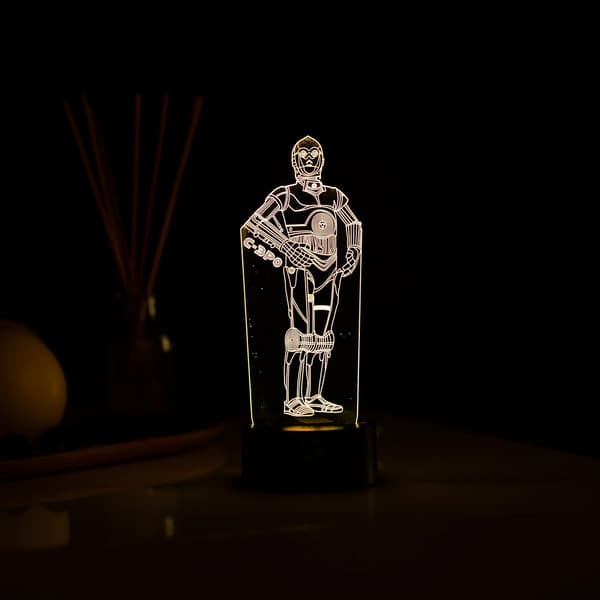 3D Optisk Illusions Natlampe - 7 LED Farveskiftende Lampe