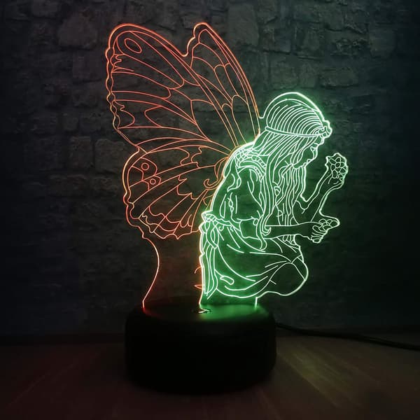 Mixcolor Sommerfugl Fe Jente Vinge Nattlys 3D Versjon Bu