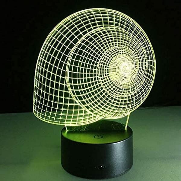 Kunst Nattlys Sneglehuslampe Visuelt Nattlys LED Illu
