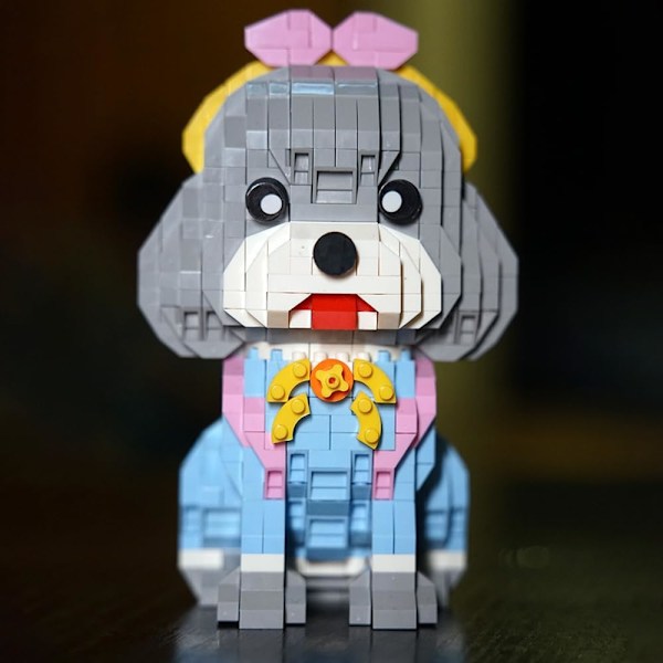 Teddy Byggeklodser, Mini Klodser Byggesæt Hund, Sød Dyre Serie Mikro Mini Byggeklodser Sæt, Hund Mikro Byggeklodser til Drenge & Piger