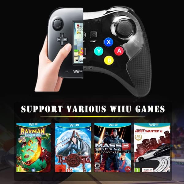 Wii U Pro-kontroller, trådlös Wii U-spelplatta Wiiu-kontroll W