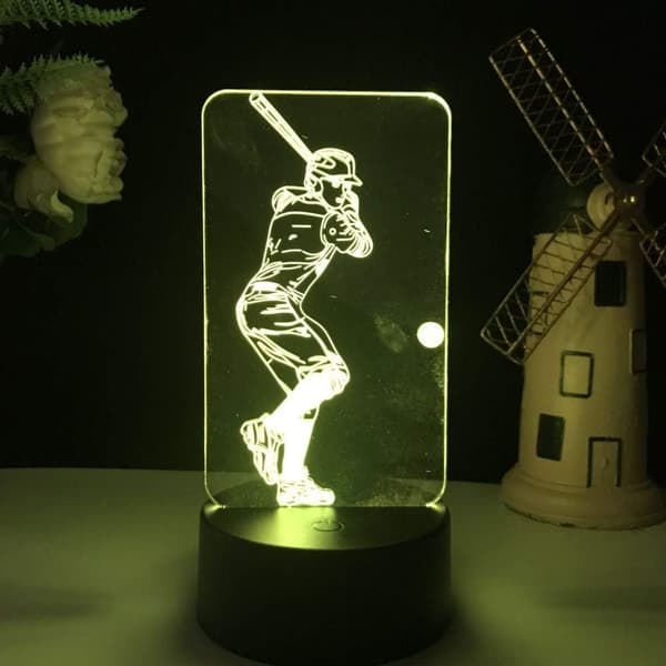 3D Illusjon LED Nattlys, 7 Farger Gradvis Endring Berøring