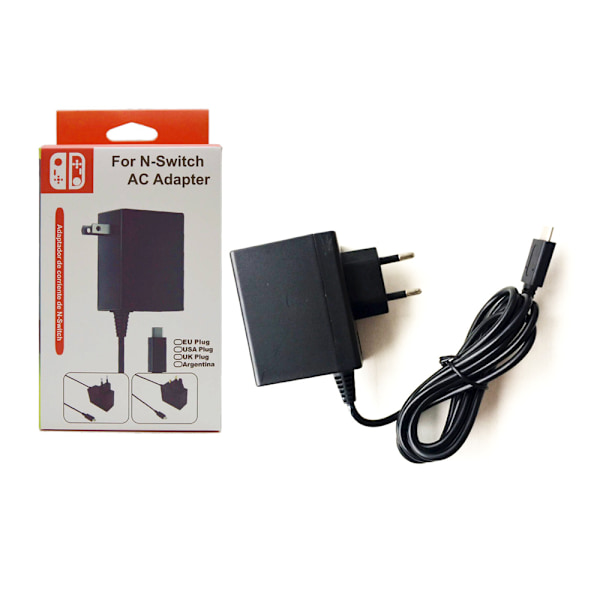 Lader for Nintendo Switch og Switch Lite og Switch OLED, støtter Nintendo Switch TV Dock-modus AC-strømadapter, Type C-laderkabel for S