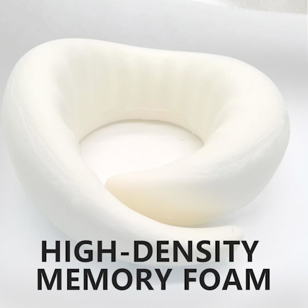 Rejse Nakkepude, Memory Foam Rejse Nakkepude, 360 Graders Komfort og Åndbarhed, Flyrejse Nakkepude, Sammenklappelig U-formet Pude Dark Gray