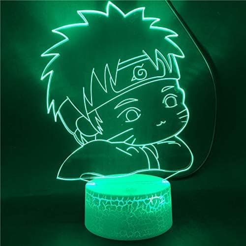Naruto Kakashi Uchiha Sasuke 3D Illusjon Nattlys Lampe Sm
