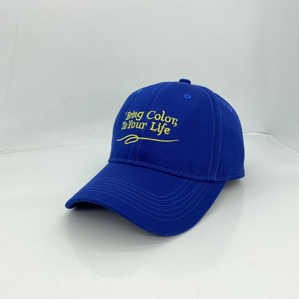 Hatt Nisch Enkel Broderad Bokstav Böjd Brätte Basebollkeps Blue