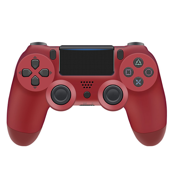 Trådlös Bluetooth 4.0 Vibrerande Gamepad med Ljus för PS4 Red