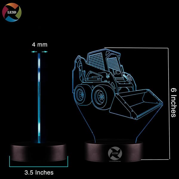 3D Optisk Illusjon Nattlys - 7 LED Fargeskiftende Lampe