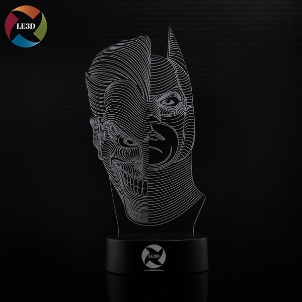 3D Optisk Illusjon Nattlys - 7 LED Fargeskiftende Lampe