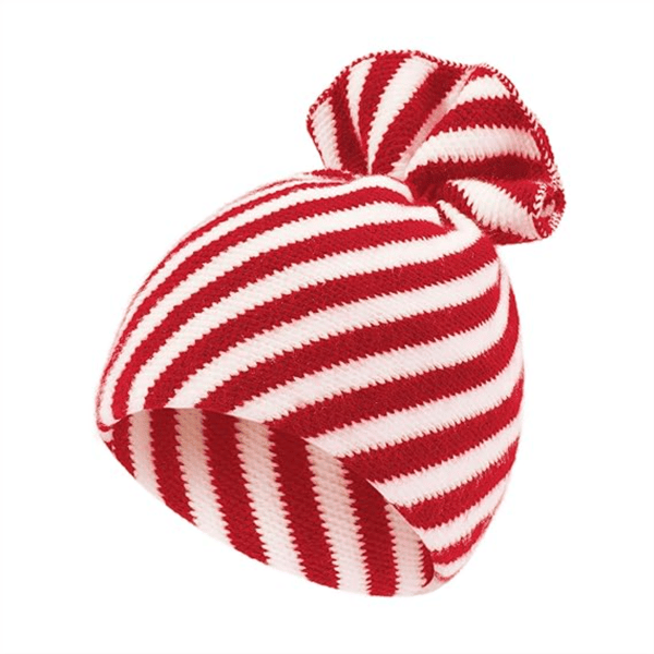 Rolig tomtemössa för vuxna - Festlig julfestmössa, Unisex semesteraccessoar Red White Striped