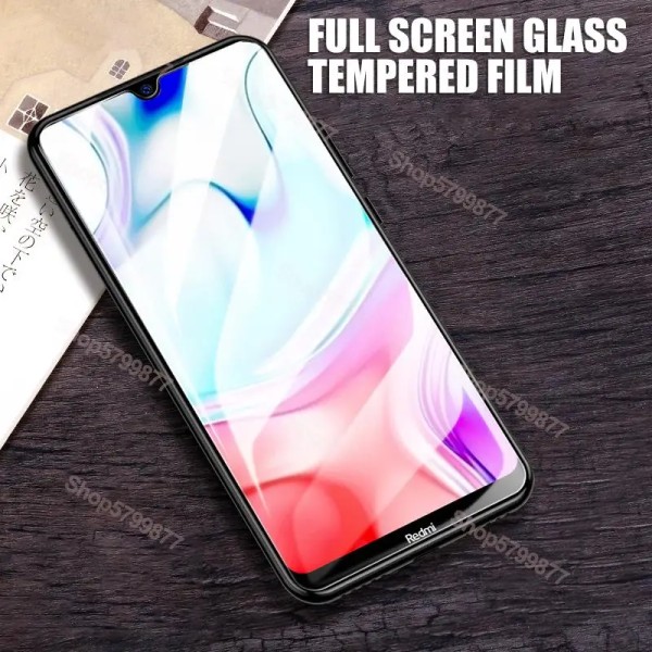 9D Anti-Burst härdat glas för Xiaomi Redmi 8A skärmskydd