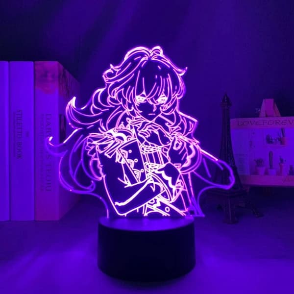 Genshin Impact Diluc lampe Spil Lys 3D LED Natlamper Tab