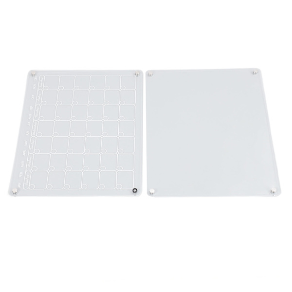 2 st magnetiska akrylkalendrar för kylskåp 16x12in Tidsstyrning Kylskåp Månatlig whiteboard för planering