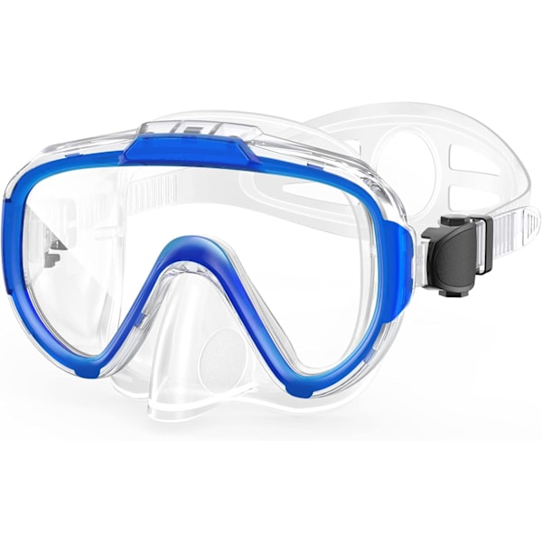 Simglasögon Vuxen Barn, Simglasögon med Nässkydd, Läcker Inte Klar Snorkel 180 Bred Sikt Män Kvinnor Ungdom Blue