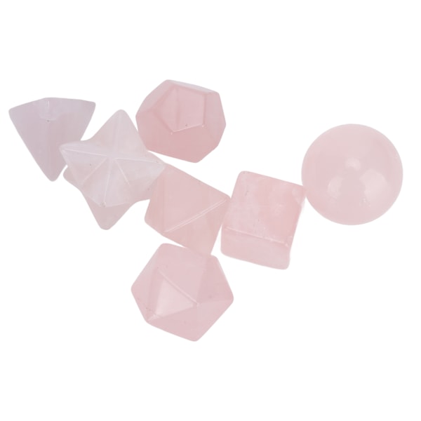 7 st chakra helande kristaller geometriska mönster form halvädelsten dekorativa positiva energikristaller prydnad rosa
