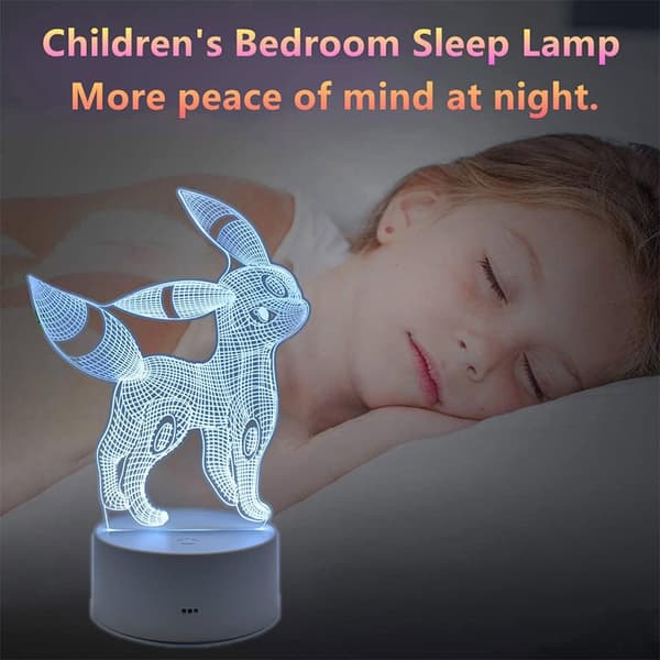 3D Illusion Elf Nattlampa, LED-bordslampor, Heminredning, Touch