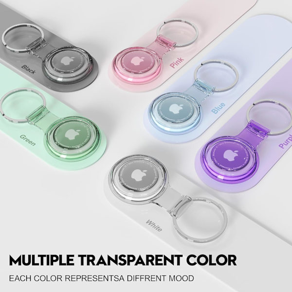 2-pakkaus Airtag-pidike, Airtag-pidike-avainperä yhteensopiva Apple AirTagien kanssa, vedenpitävä ja pölytiivis ja törmäyssuojattu Airtag-kotelo monivärisellä Tra 2 Pink/Blue