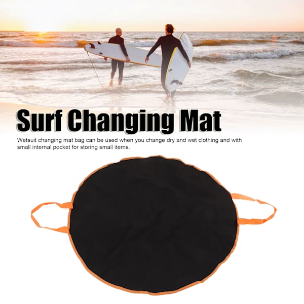 Märkäpuku Vaihtoalusta Vedenpitävä Taitettava Kannettava Surf Vaihtoalusta Säilytyspussi Uintiin Oranssi Puoli