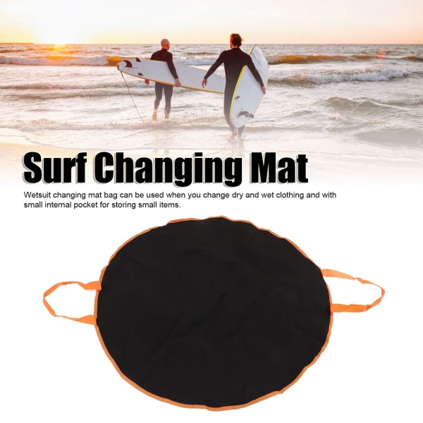 Våtdrakt stellematte Vanntett sammenleggbar bærbar surfestellematte Oppbevaringspose for svømming oransje side