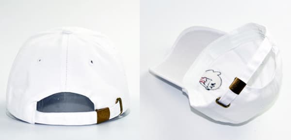 Broderte hatt baseballcaps klassisk hatt justerbar mesh-hatt White