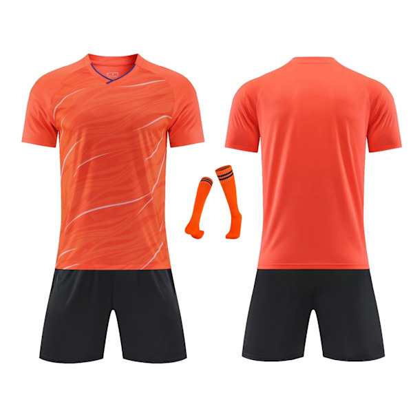 Barnfotbollströjor Herr Pojkar Fotbollskläder Set Kortärmad Barnfotbollsuniformer Vuxna Barn Träning  Träningsdräkt Jersey Ivory L