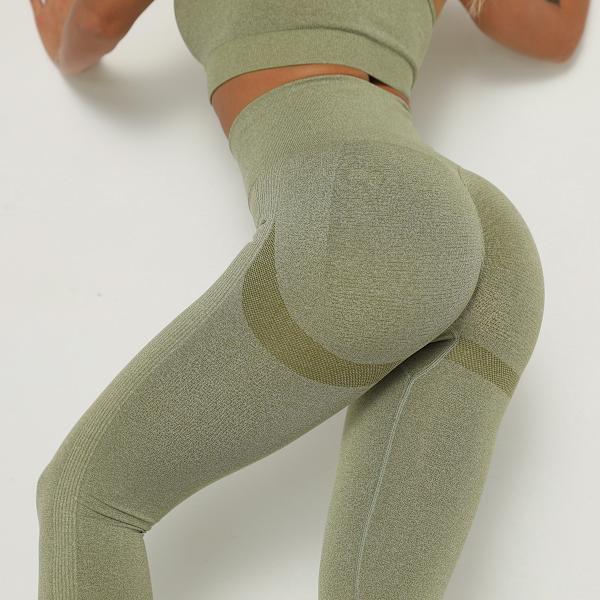 Workout High Waist Running Tummy Control Sports Leggings (L)