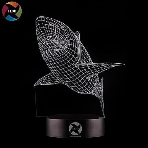 3D Optisk Illusions Natlampe - 7 LED Farveskiftende Lampe