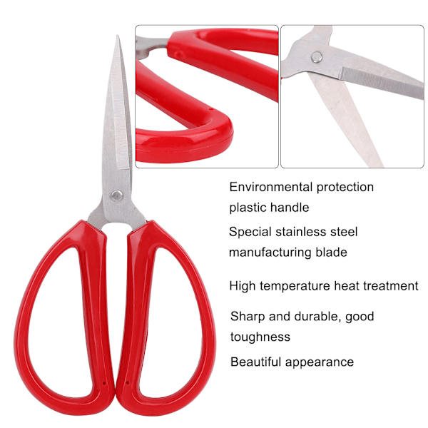 Kontorsmaterial Hand DIY Artware Verktyg Rostfritt Stålblad Sax (Stor)