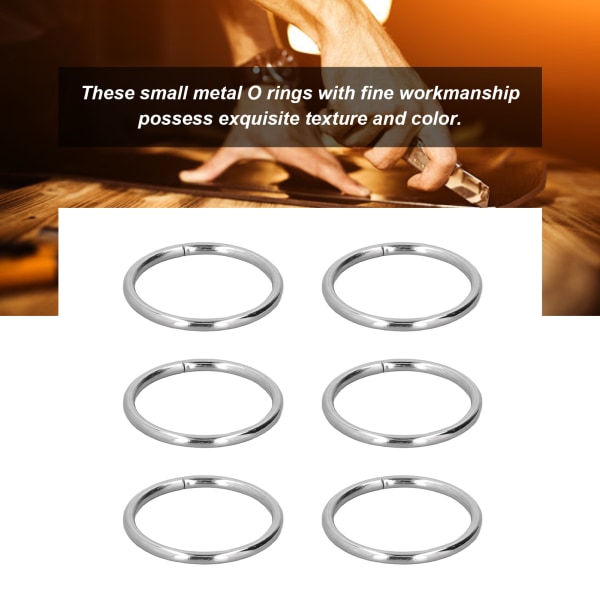 50 stk. metalringe i holdbart og robust jern, multifunktionelle, blanke, lyse farver, metal O-ringe til DIY-projekter 32x3mm sølv