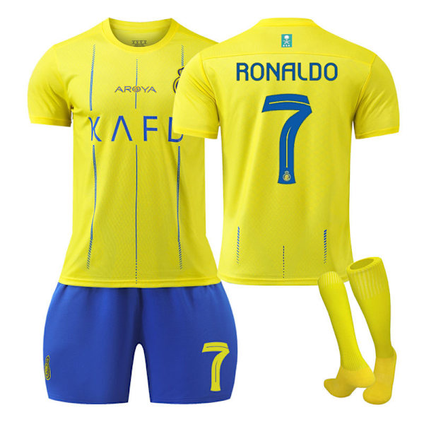 23-24 Riyadh Victory Hemma Match Fotbollströjor Barnfotbollsutrustning No.7 Ronaldo S