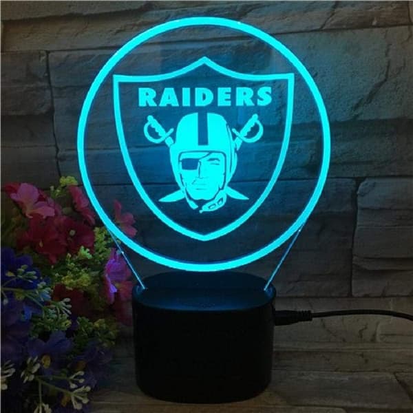 3D LED Illusjonslampe, Nattlys 16 Farger Dimbar USB-strøm