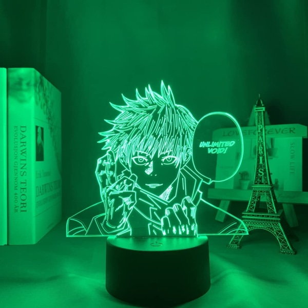3D Illusion Jujutsu Kaisen LED Anime Lampa 16 Färger Ändra R