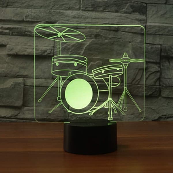 Messing Seksjon Hjem Dekor Kreativ 3D Illusjonslampe LED
