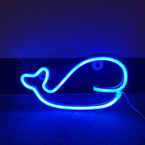 Neon skyltar för väggdekor, USB/batteridriven C