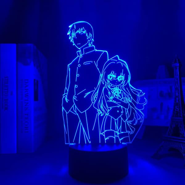 Toradora 3D Optisk Illusion LED Natlampe Anime Figur Xm
